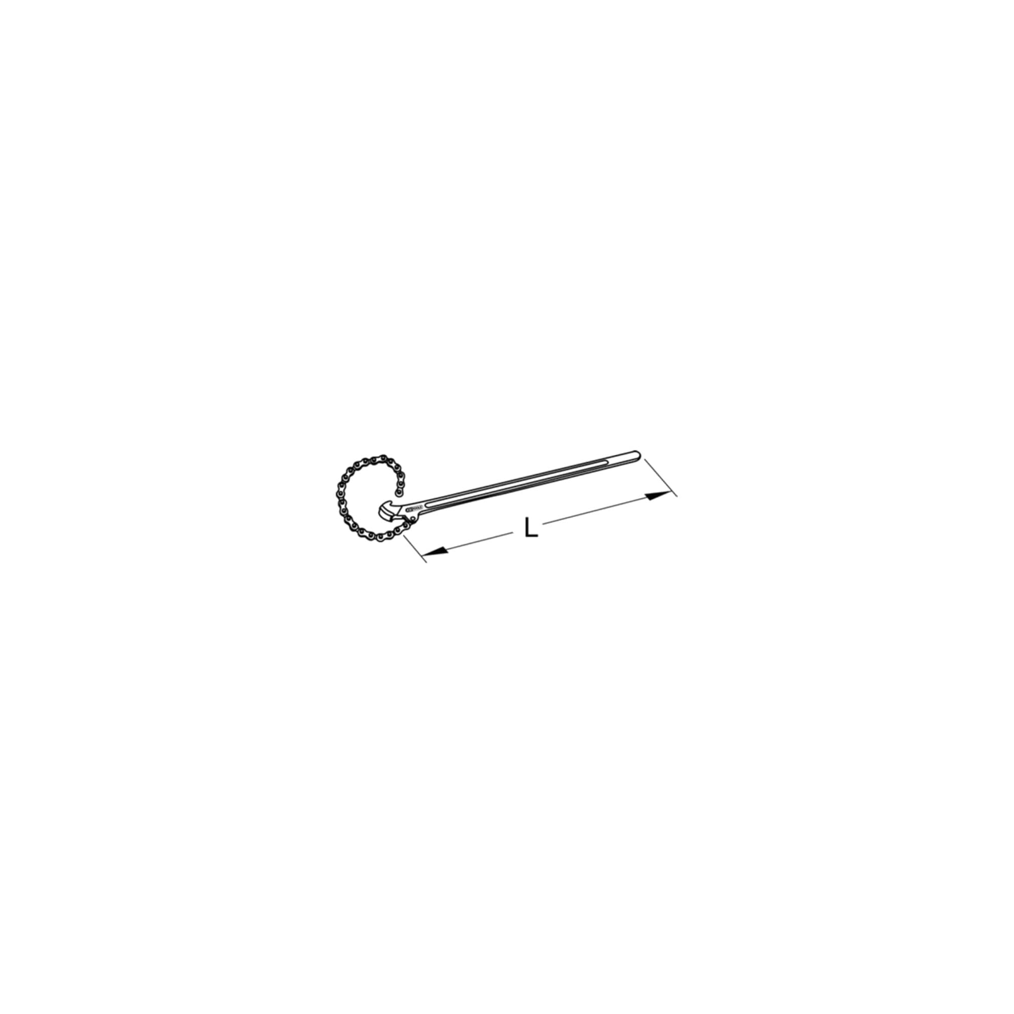 KS Tools 963.1715 BRONZEplus Giratubi a catena Ø max.150 mm versione leggera