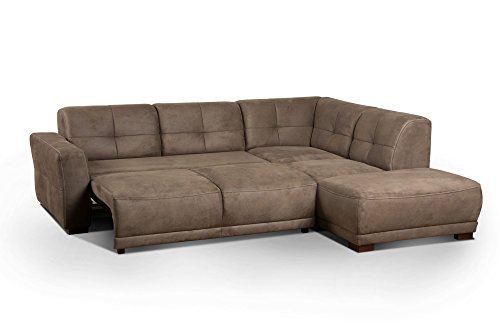 Ecksofa Cavadore Modeo Schlafsofa mit Federkern und Ottomanen