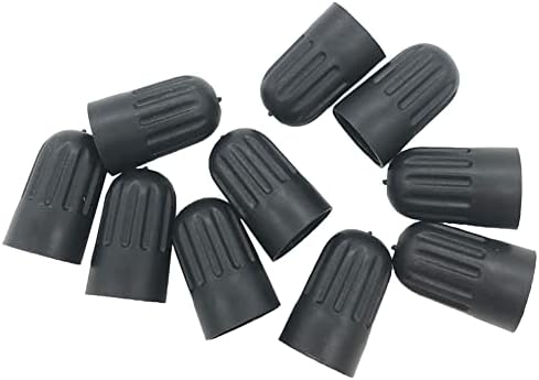 Germban 10pcs Black Plastic Tire Valve Stem Long Caps for TR20008 TPMS Valve Tire Cap