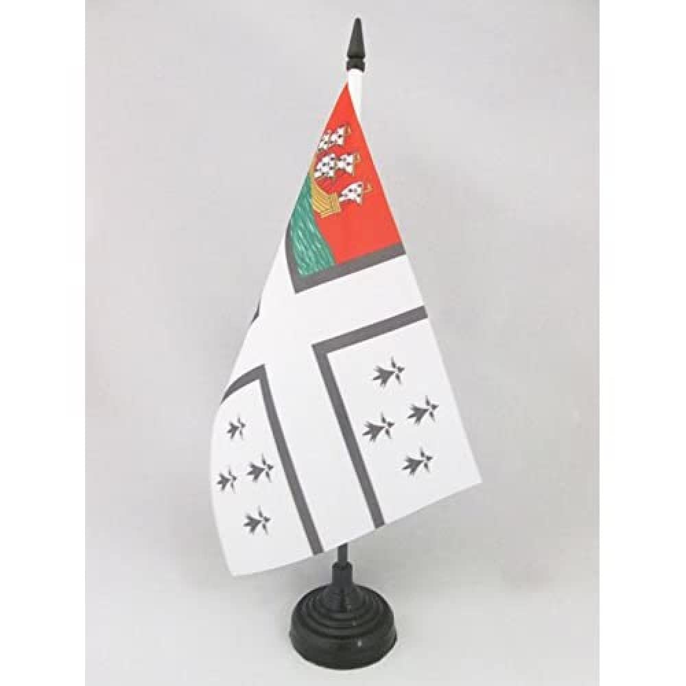 AZ FLAG City of Nantes Table Flag 5'' x 8'', Nantes Office Decoration 100% Polyester 21 x 14 cm