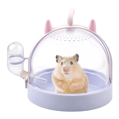 MUYG Portable Hamster Cage with Water Bottle,Hamster Carrier Cage High