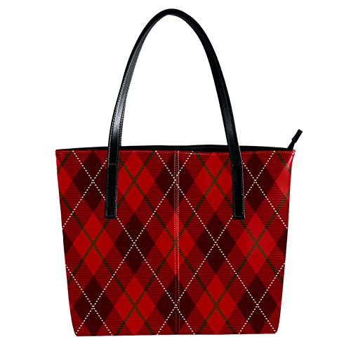 Sac à main personnalisé pour vos sorties citadines au style écossais rouge