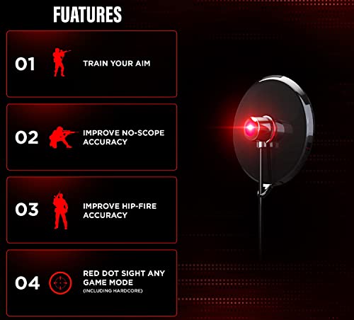 Hipshotdot Pro Red/Green/Yellow Brightness Control Dot Led Aim Assist Mod For Gaming Tv Accessory Compatible With Xbox, Playstation, Nintendo And Pc - Works With All Shooter Video Games And Fps Or Tps #TOP4