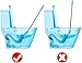 HOMEGOAL Toilet Plunger, Siphon Type Toilet Clog Remover, Flexible Rubber Head Stainless Steel Handle, Toilet Dredge Tool, Squeegee (Blue)