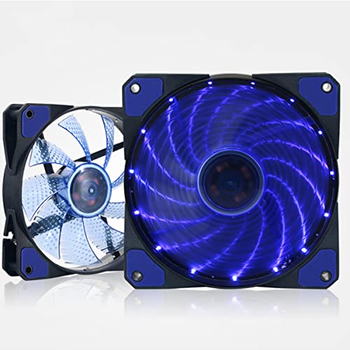 Ventilador de refrigeración silencioso LED para PC ventilador de caja de ordenador azul KOMBIUDA