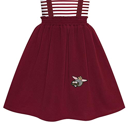Image of 2 Pieces Set Girls Dress T-Shirt Suspender School
