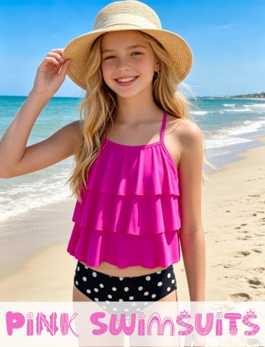 Image of UIQUR Girls Swimsuit Two Pieces Tankini Set Bikini Bathing Suits 7-16Y