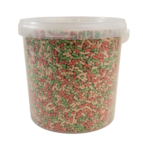 Walters Variety Super Mix (10L Tub) | Pond Fish Food for Goldfish, Koi and all Cold Water Pond Fish | Floating Fish Food Pond Pellets and Sticks in Stay Fresh EasyTubs