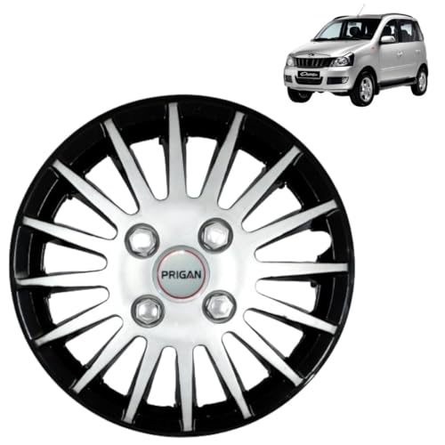 Image of PRIGAN Quanto Black Silver Wheel Cover 15 inch for Quanto (Set of 4 Pcs) (Press Fitting) Model- Camry DC 15