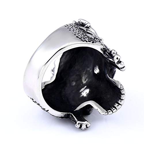 Image of Genuine Stainless Steel Ring Jewelry for Men Fashion Punk Biker Skull Rings