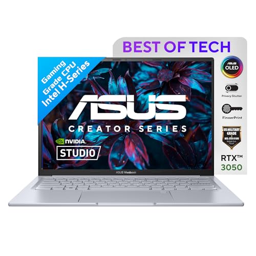 Image of ASUS Vivobook 14X OLED, Intel Core i5-13500H 13th Gen, 14 inch (35.56 cm) 2.8K 90Hz OLED, Creator /Gaming Laptop (16 GB RAM /512 SSD /4GB GeForce RTX 3050 /Win11 / /Backlit / /Silver /1.45 kg),K3405VCB-KM541WS