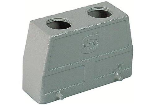 HARTING 09300240408 Split Hood, Size 24B, Metal; Product Range:HAN B Series; Cable EXIT Angle:-; Connector Body Material:PC (Polycarbonate) Body; for USE with:HAN 24B Inserts & Bases; Locking Type