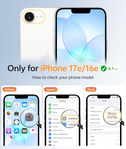 Image of FNTCASE for iPhone 17e Case: iPhone 16e Phone Case [Compatible with Magsafe] Translucent Matte Cases with [Screen Protector] Military Grade Shockproof Protective Phone Cover - Light Blue