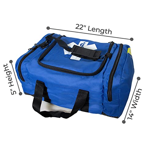 Primacare Kb-4135-B First Responder Bag For Trauma, 22"X14"X5", Professional Compartment Kit Carrier For Emergency Medical Supplies, Blue #TOP1