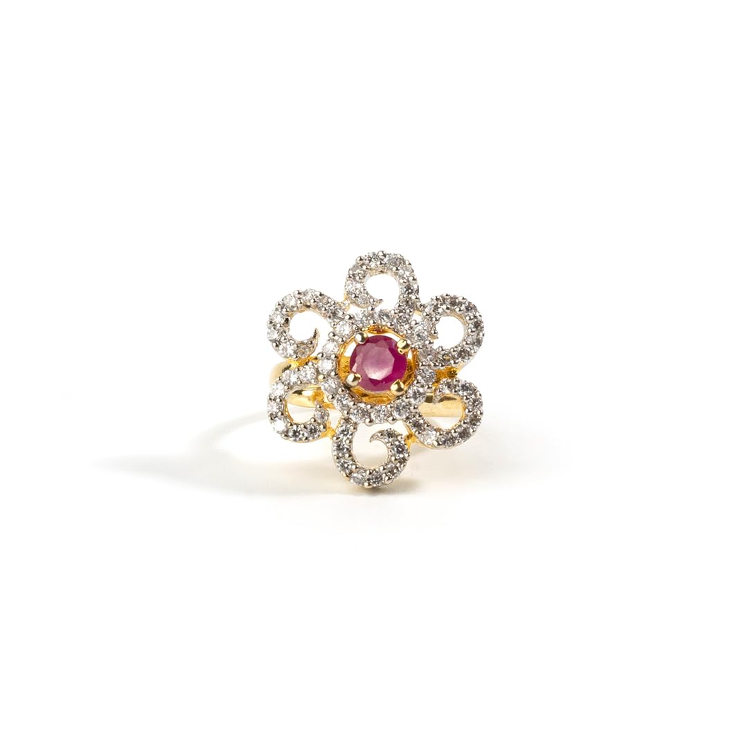 Sera Jewels Double Flower Shaped Cubic Zirconia CZ Adjustable Ring for Girls (B0CC5Q9JM6) Amazon Price History, Amazon Price Tracker