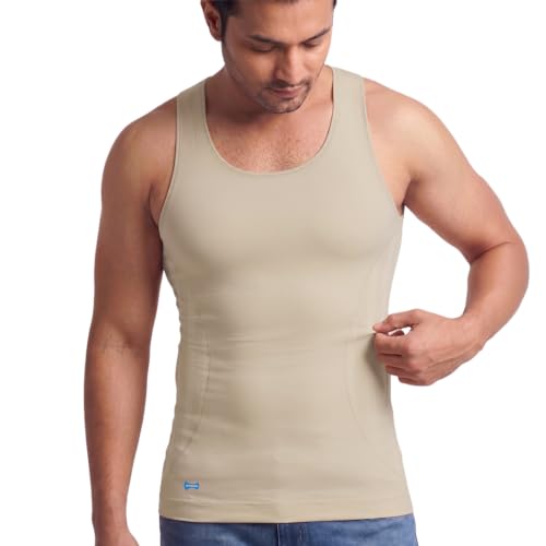 Image of dermawear Men Zenrik Everyday Mild Compression Shapewear Vest for Chest and Abdomen