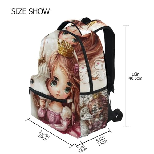 AIXIWAWA Kid Backpacks (Princess Horse) with Clear Slot, Boys Girls Schoolbags Book Bag Small Size4