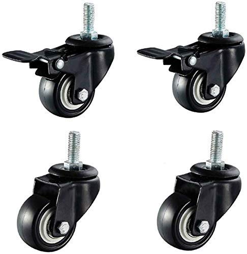 Roulettes pivotantes robustes M8 M10 M12 pour meubles telescopiques et charges