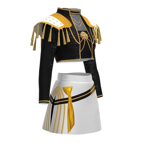 Demon Costume Hunters Outfit for Kids Girls Skirt Set Halloween Costumes 2 Piece with Jacket and Skirt4