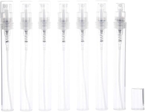 Miniatura 5 de 5 mini botellas de aerosol, 0.1 fl oz, 0.1 fl oz, 0.2 fl oz, botella de spray de plástico vacía de niebla fina, botella de perfume recargable,