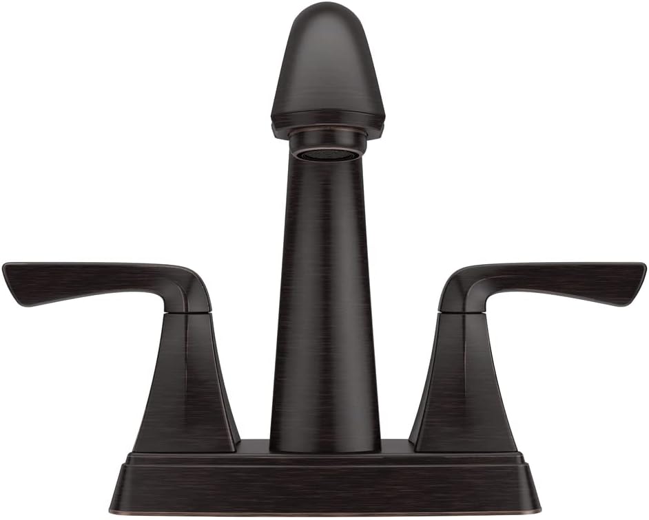 Pfister Selia Bathroom Sink Faucet, 4-Inch Centerset, 2-Handle, 3-Hole, Tuscan Bronze Finish, LF048SLYY