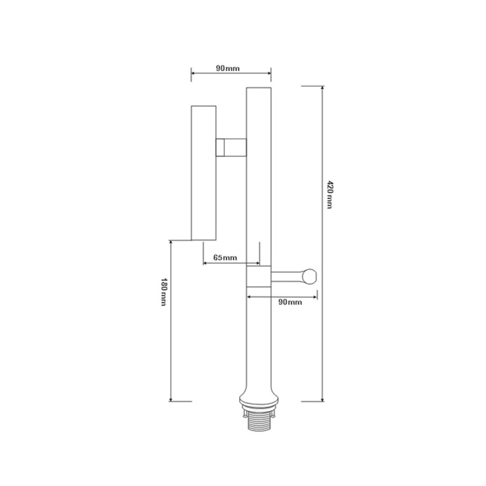 Küchenarmatur aus gebürstetem Nickel, Edelstahl, 360° drehbar, Einhebelmischer für die Montage auf Waschtischplatten, Kalt- und Warmwasseranschluss