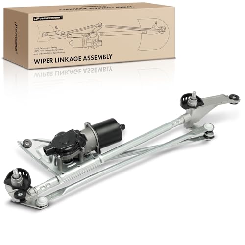 Image of A-Premium Front Windshield Wiper Motor and Linkage Assembly Compatible with Subaru Vehicles - Impreza 2004 2005 2006 2007 - Replace# 86511FE030, 86521FE090