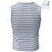 Genuine Striped Tank Top Sleeveless Shirt Light Blue Cotton Original Telnyashka Тельняшка