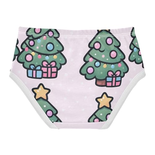 Girls' Cotton Panties Breathable Toddler Underwear for Toddler Christmas Tree2