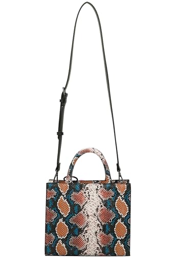 Sac de courses femme Buffalo cabas grand volume bleu style python pour le shopping - 2