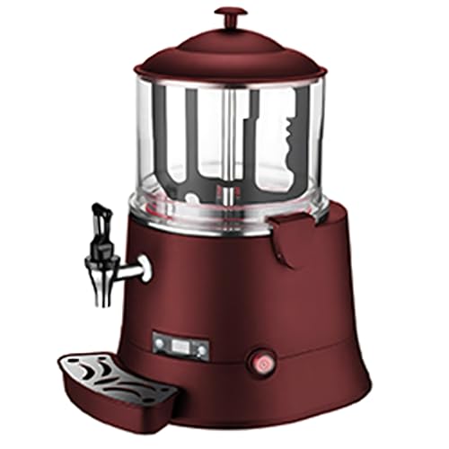 FgdVrelnor Chocolatera Comercial,Chocolatera Eléctrica,Acero Inoxidable 304,Capacidad De 5/10 l,Temperatura Ajustable 30-90 °C,Apto para Leche, Zumo y Cacao Red5L