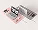 RENMTURE Double-Sided Two-Tone Faux Leather Desk mat Desktop Organization and Accessories Home and Office Large Mouse pad Game and Work (Pink/Gray, 32