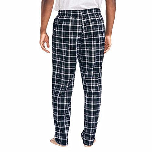 Nautica Men's Sueded Fleece Pajama Pants 2 Pack (Black Plaid/Grey and White Plaid, Medium)3