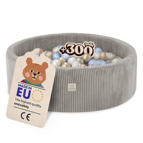MISIOO Bällebad Baby 90x30 cm Mit 300 Bälle - Premium Material...