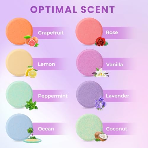 Image of CalmNFiz Shower Steamers Self Care Gifts 2 * 8 Pack, Green & Purple