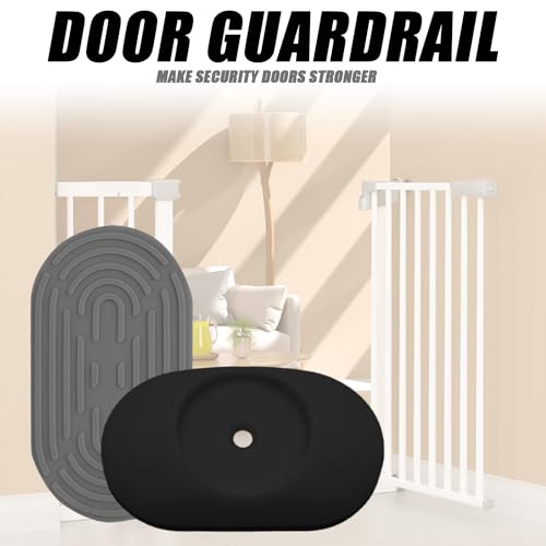 4-teilige Schutzwandmatte für Treppen und Türen, Kindersicherheits-Türzubehör, Türwandschutz, druckmontiertes Babygitter-Zubehör, geeignet für breite Treppentüren, Schutzgeländer. (Schwarz)
