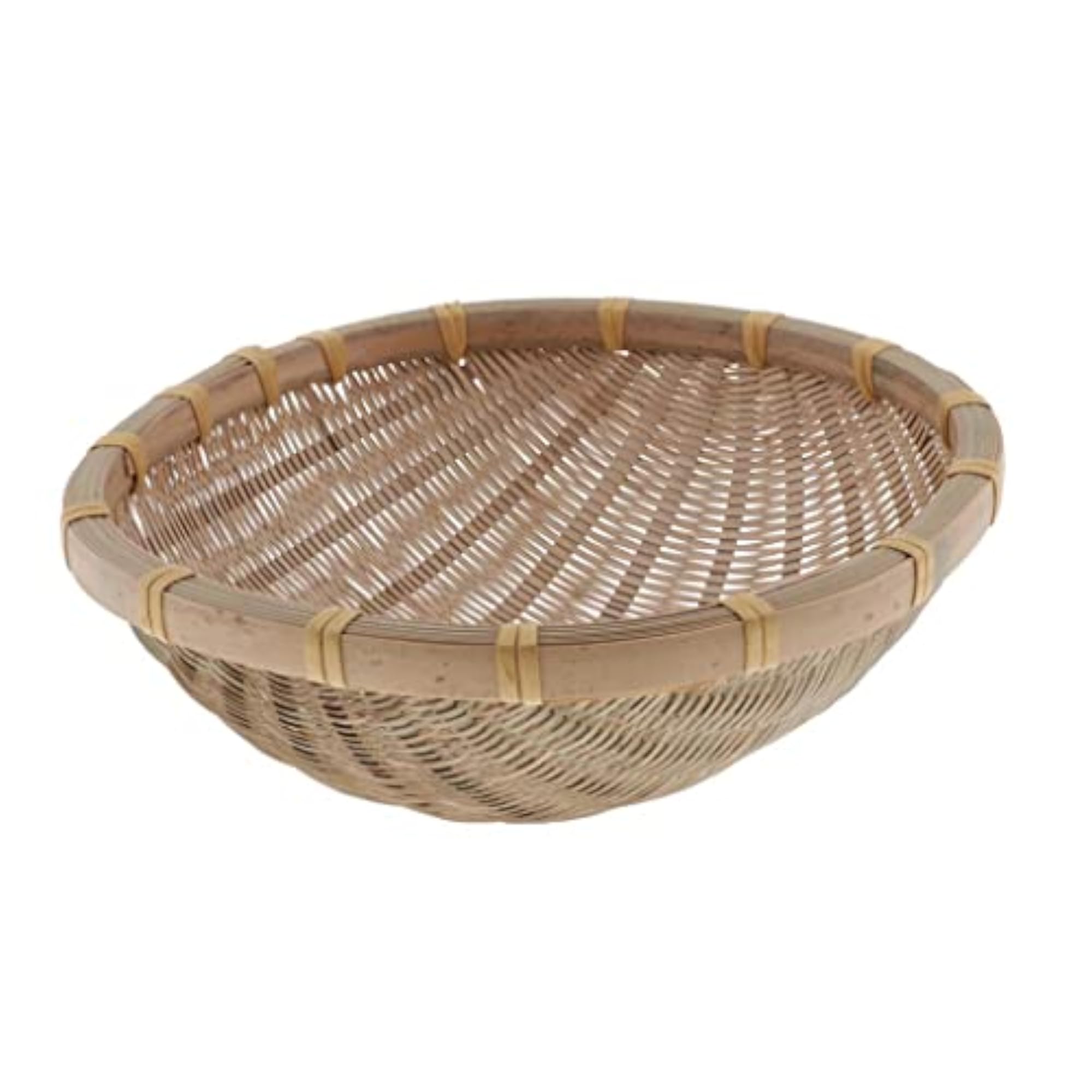 Handmade Bamboo Weaved Basket, Stackable Handicraft