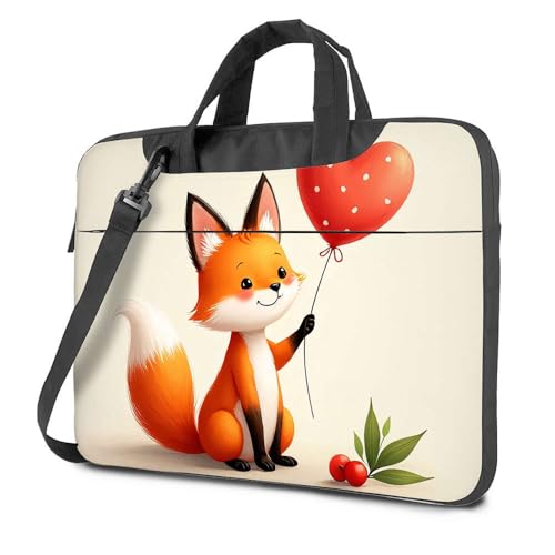 Sac à dos ordinateur 15.6" femme pour aller en cours motif renard mignon 26x36cm