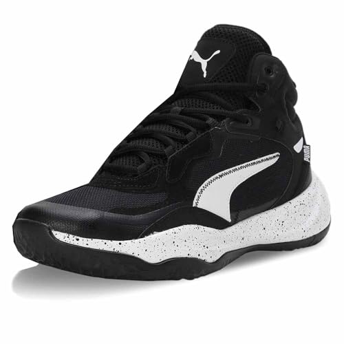 PUMA Mens Playmaker Pro Mid Splatter Basketball Sneakers Shoes - Black2
