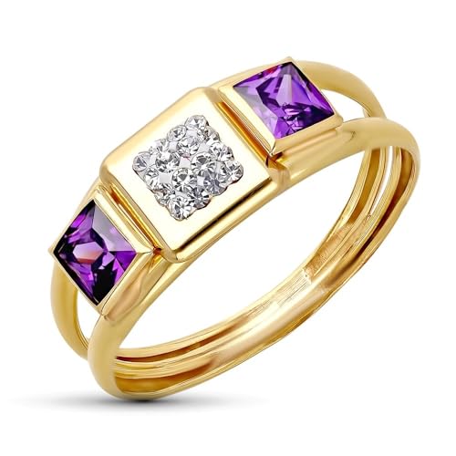Bague double corps or améthystes carrées : finissez-en avec les bijoux invisibles