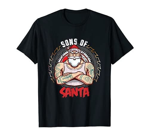 Funny Sons of Santa Christmas Party Bar Club T-Shirt