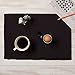 Now Designs Spectrum Placemats Ribbed Cotton, Black, 19x13 inches, Set of 4, (901500aa)