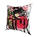 Dziewczyna miłość rock poszewka na poduszkę dekoracja czerwony kwiat poszewka na poduszkę dom dekoracyjne poszewki na poduszki do salonu sofa 45 x 45 cm poszewka na poduszkę