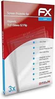 atFoliX Screen Protection Film compatible with Majestic TLF-Sileno 52 Flip Screen Protector, ultra-clear FX Protective Film (3X)