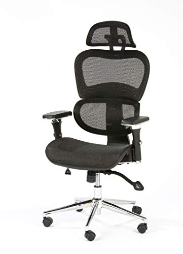 Özel-Versand - Sedia da ufficio ergonomica, in rete, colore: Nero