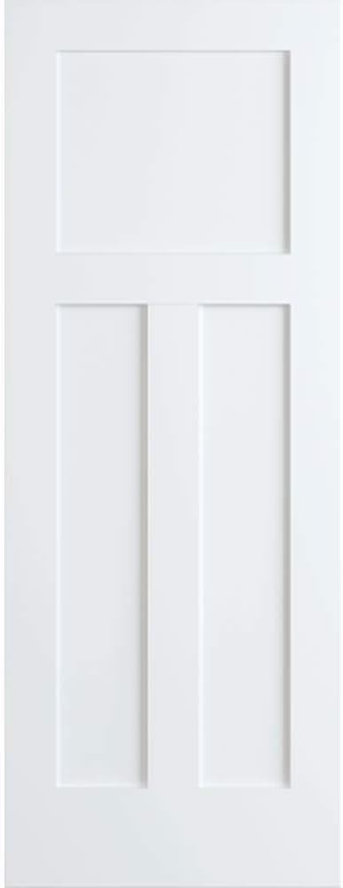 1+2 Panel Shaker Passage Door Primed, 32" x 80" x 1.375"