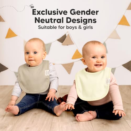 Image of KeaBabies 8-Pack Organic Baby Bibs for Drooling and Teething (Embrace) | Soft Cotton Bibs for Baby Girl, Boy, Extra Absorbent, Easy to Clean & Put On, Toddler, Newborn, Infant 0-24 Months