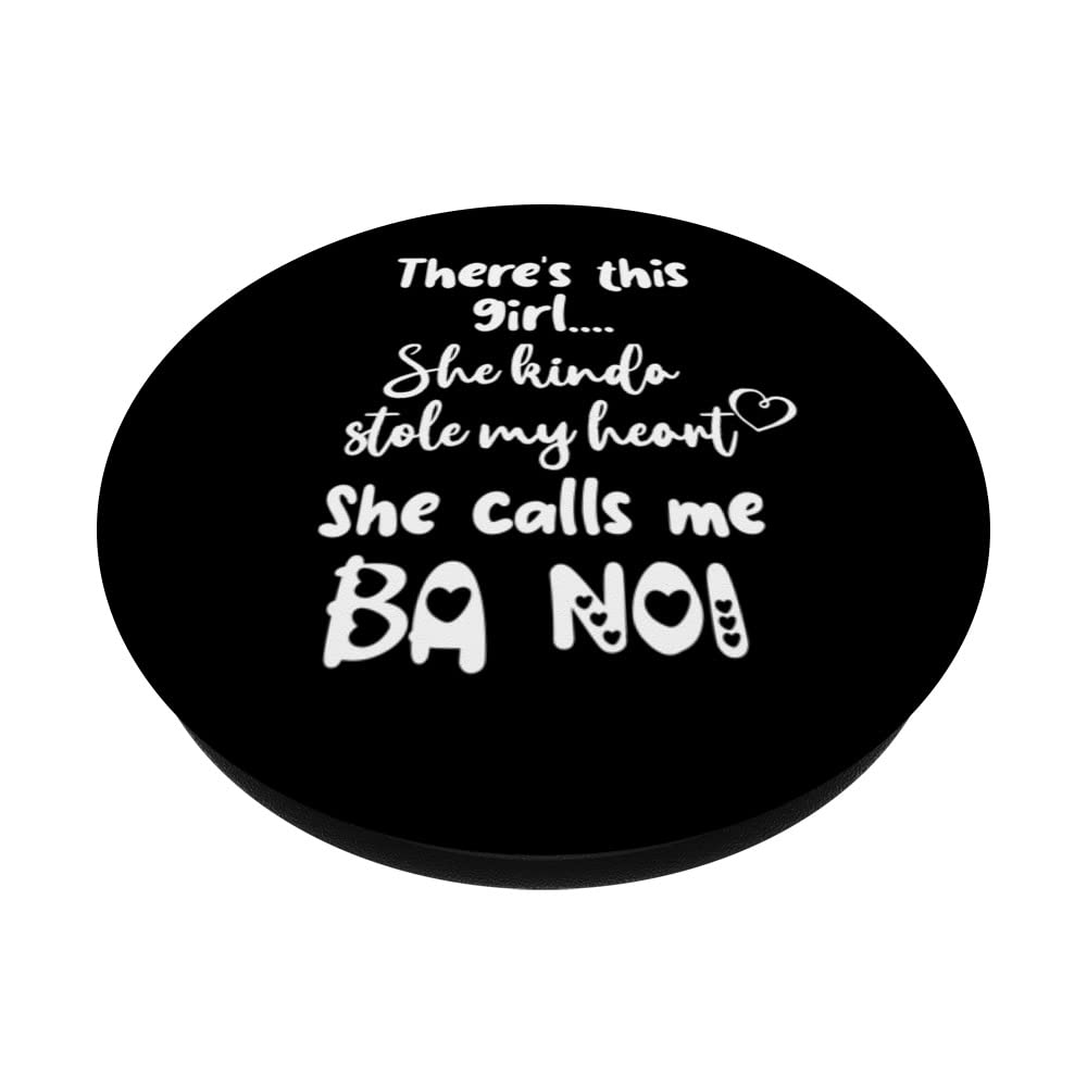 Vietnamese Grandma Grandmother This Girl Calls Me Ba Noi PopSockets Swappable PopGrip, Black - Image 2