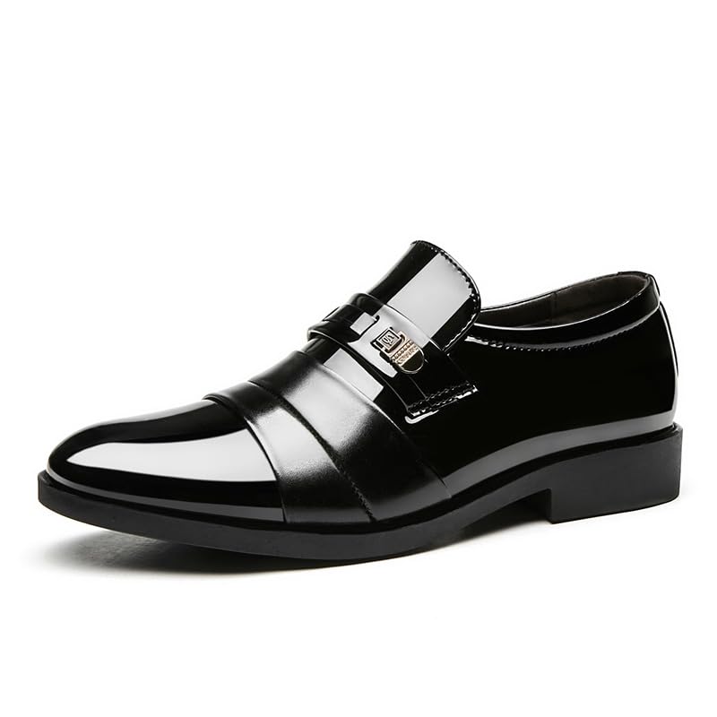 Mens Shoes Gradient Stripes Classic Formal Business Oxford Shoes Casual Tuxedo Leather Lace Up Comfort Dress Shoes