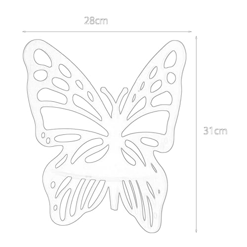 Étagère d'angle murale papillon en bois flottant pour rangement optimal - 3